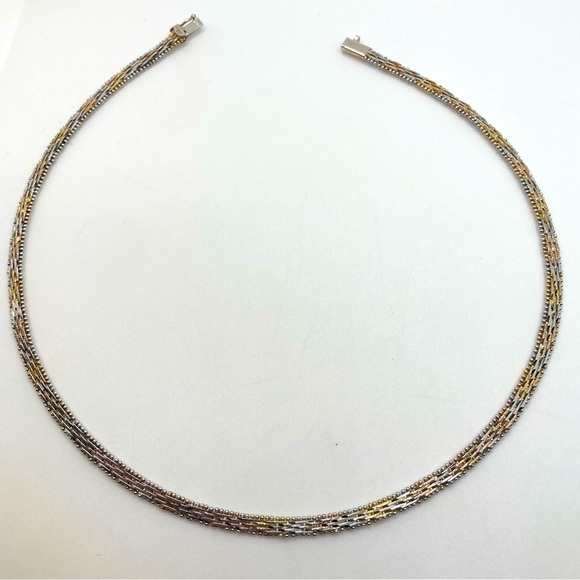 VTG Art Deco 800 Silver Mesh & Ball Bead Link Flat Laying Chain 16” / 17.9g - Picture 1 of 11